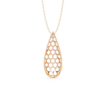 Honeycomb Teardrop Pendant