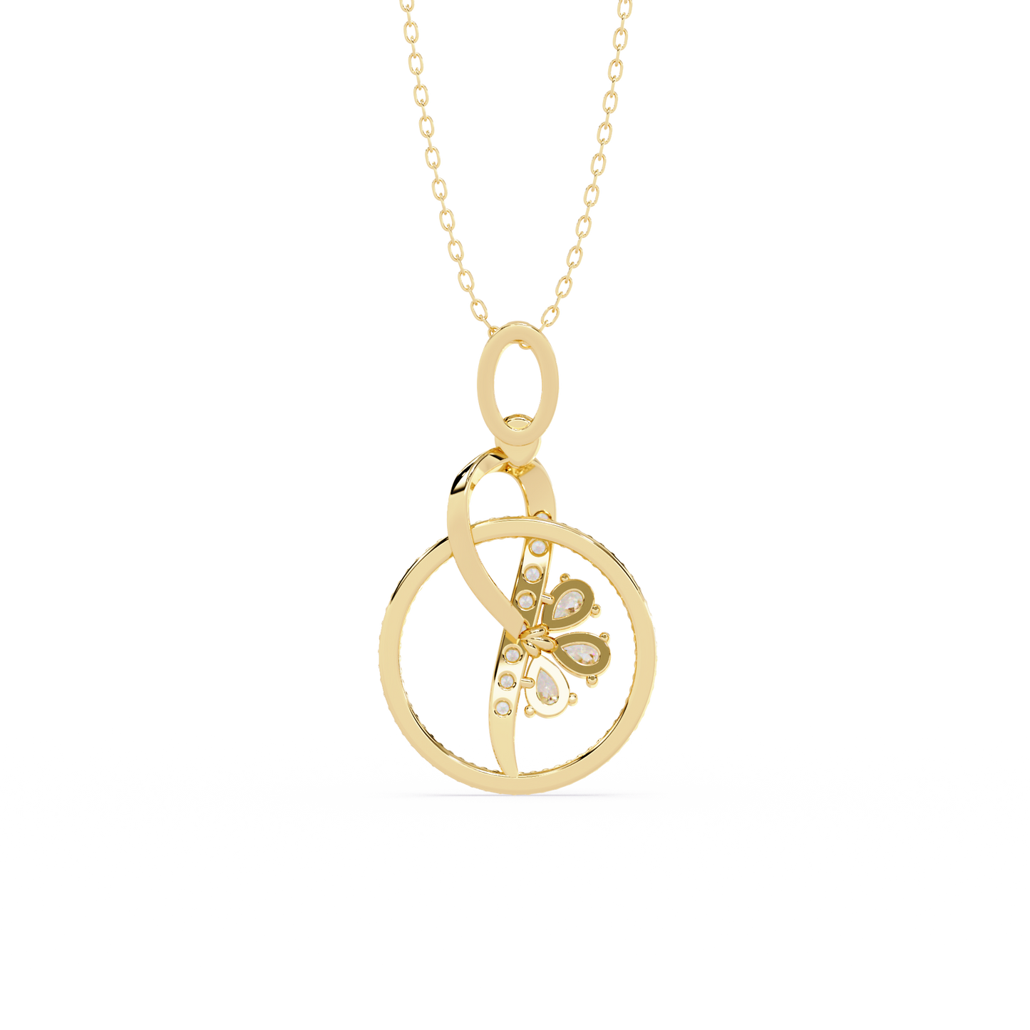 Infinity Circle Blossom Pendant