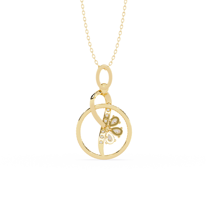 Infinity Circle Blossom Pendant
