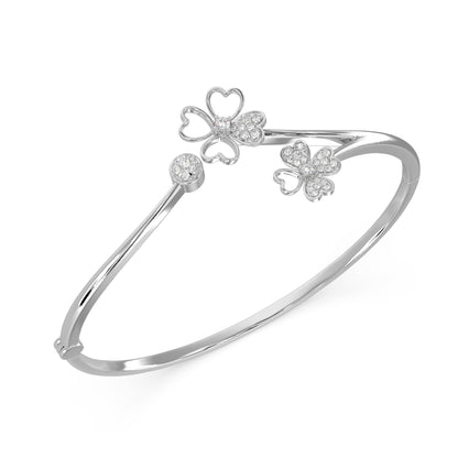 Petal Cluster Diamond Bangle