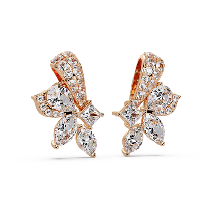 Falling Petal Garden Earrings - Origine Diamonds lab-grown diamond jewellery