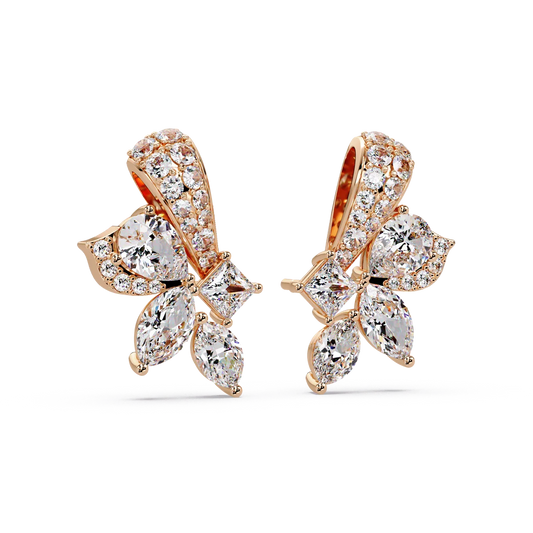Falling Petal Garden Earrings - Origine Diamonds lab-grown diamond jewellery