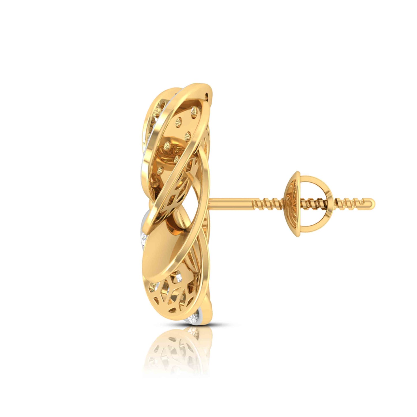 Rose Pinwheel Diamond Studs