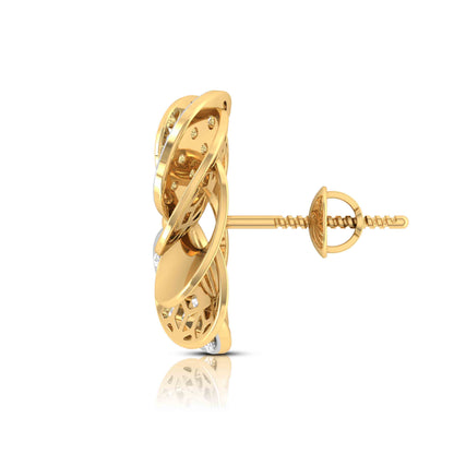 Rose Pinwheel Diamond Studs