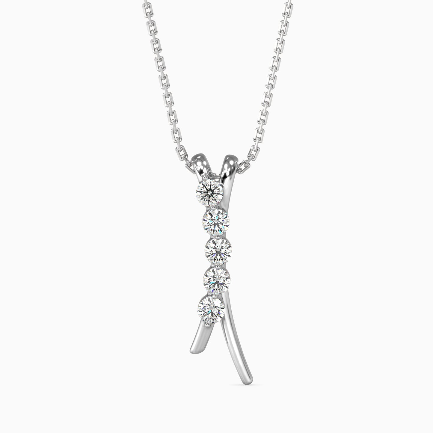 Diamond Journey Drop Pendant