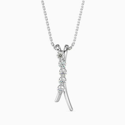 Diamond Journey Drop Pendant