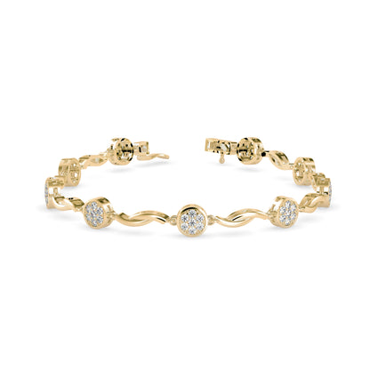 Swirl Station Diamond Bracelet