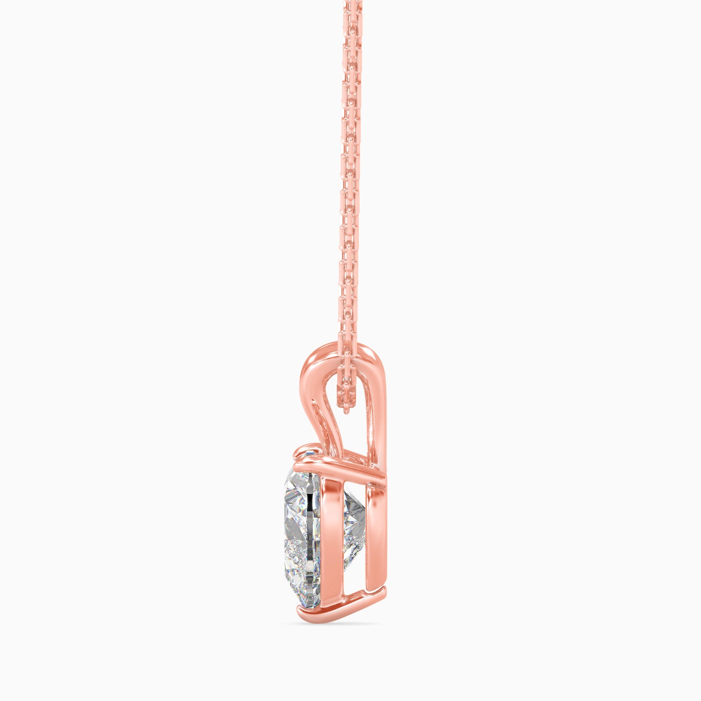 Wrapped Heart Solitaire Pendant