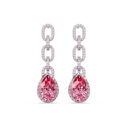Pave Link Pear Earrings - Origine Diamonds lab-grown diamond jewellery