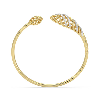 Leaf Tip Open Cuff Bangle