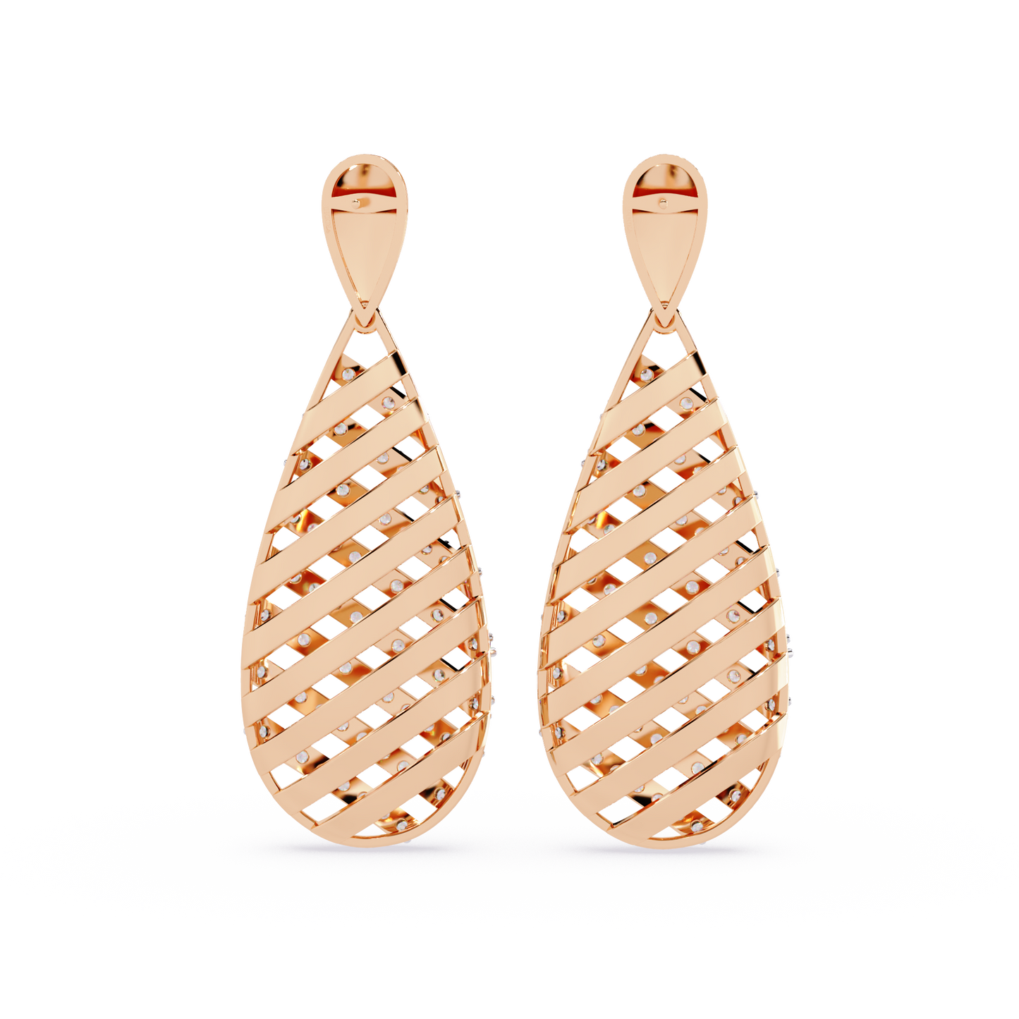 Lattice Teardrop Drop Earrings
