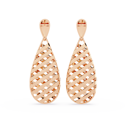 Lattice Teardrop Drop Earrings