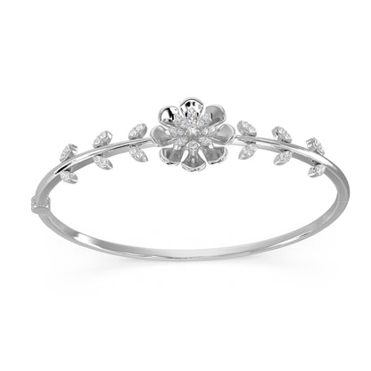Floral Vine Diamond Bangle