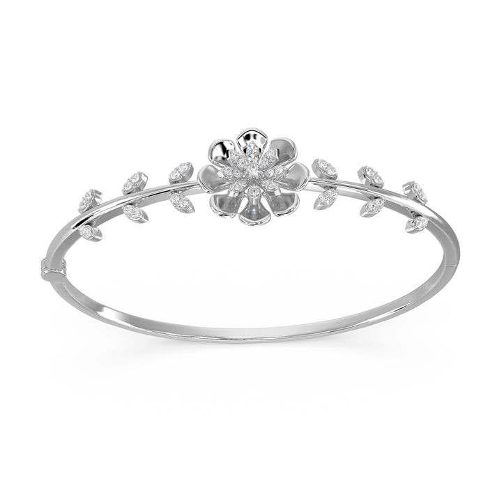 Floral Vine Diamond Bangle