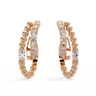 Beaded Double Hoop Earrings