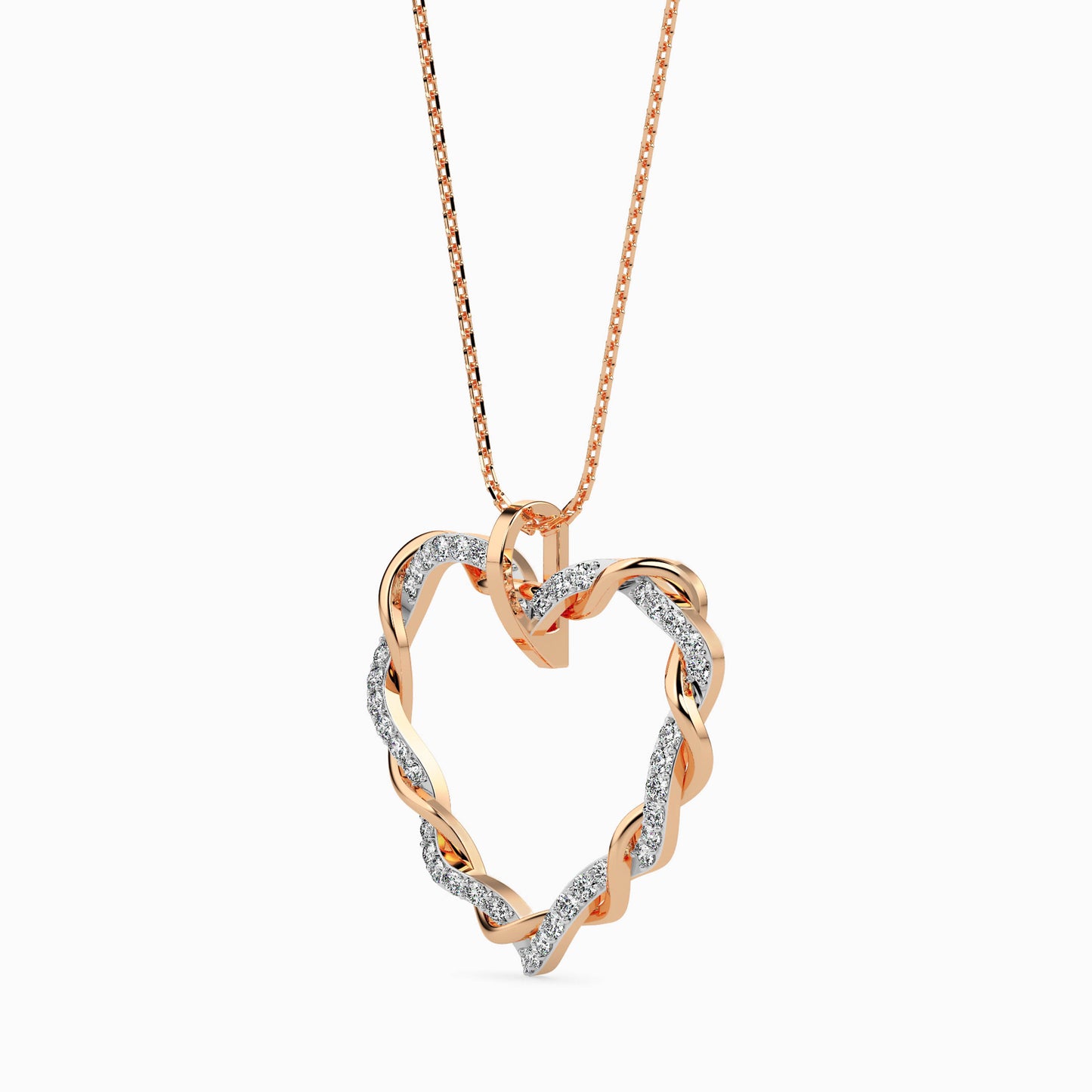 Twisted Heart Outline Pendant