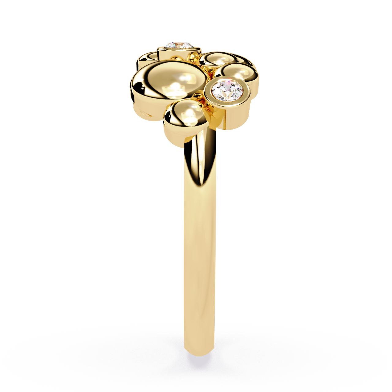 Bubble Cluster Diamond Ring