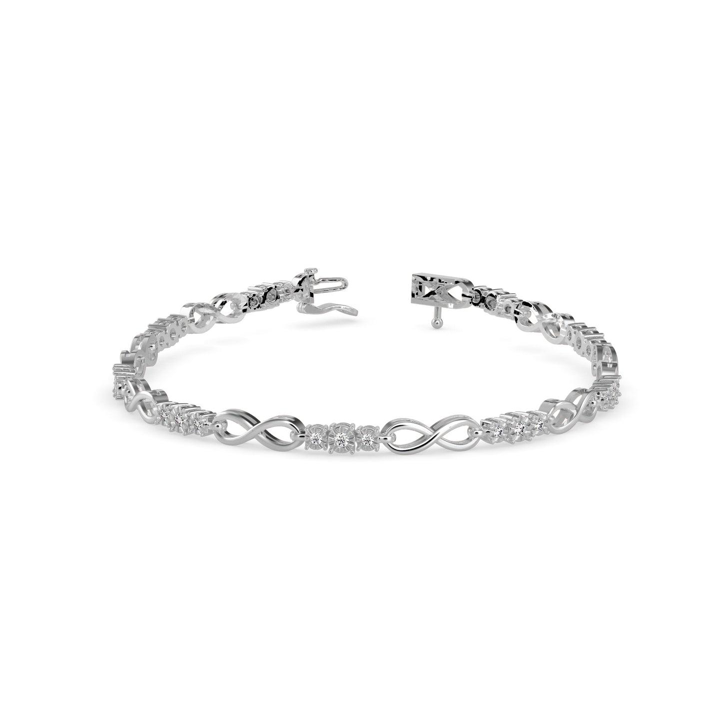 Infinity Link Diamond Bracelet