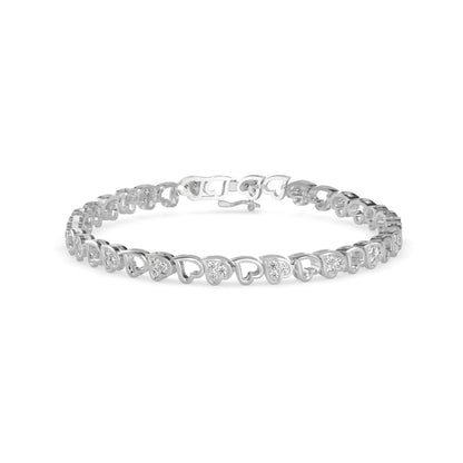 Linked Heart Diamond Bracelet