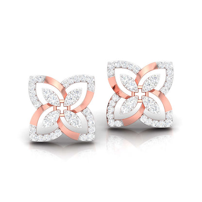 Open Quatrefoil Diamond Earrings