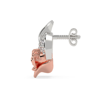 Rose Bloom Diamond Earrings