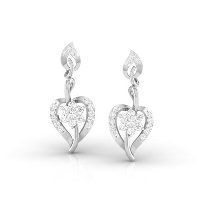 Heart Swirl Blossom Earrings