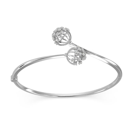 Twin Blossom Diamond Bangle - Origine Diamonds lab-grown diamond jewellery