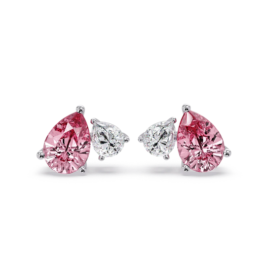 Pink Pear Pair Earrings - Origine Diamonds lab-grown diamond jewellery