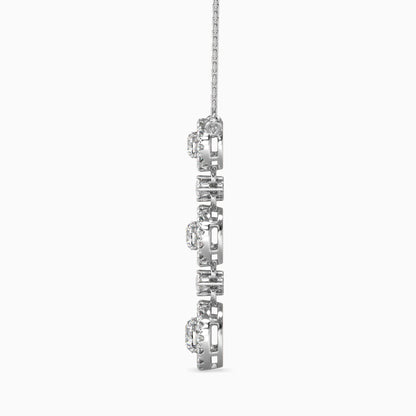Triple Halo Drop Pendant