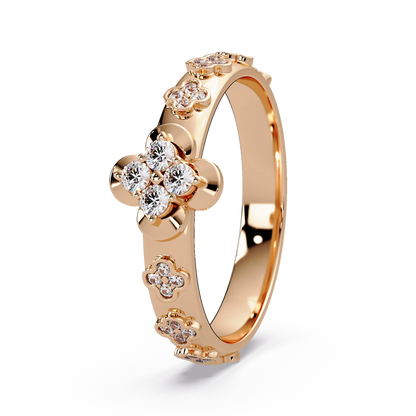 Clover Bloom Diamond Band - Origine Diamonds lab-grown diamond jewellery