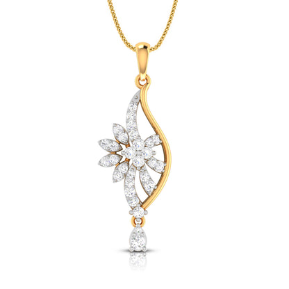 Floral Swirl Drop Pendant