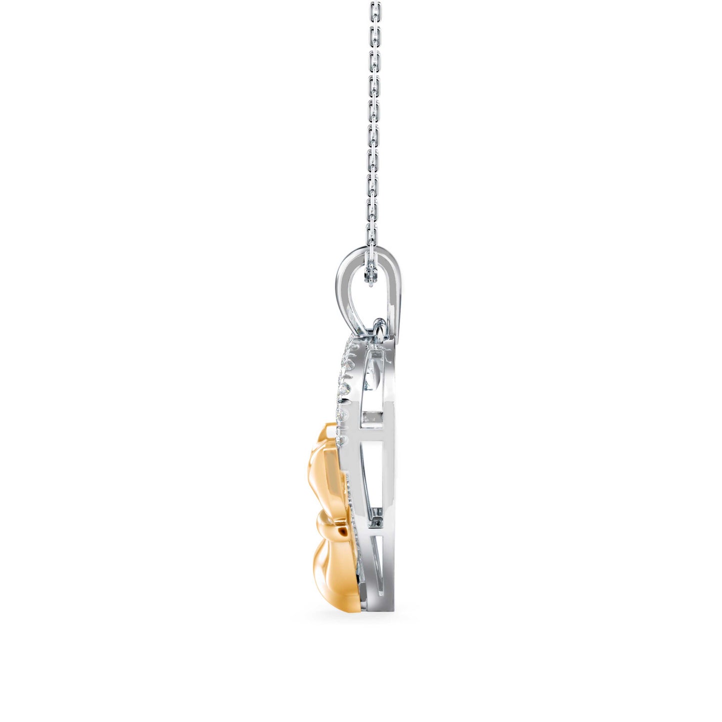 Kitten Heart Diamond Pendant