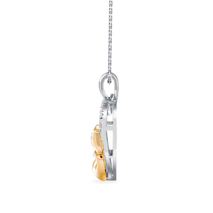 Kitten Heart Diamond Pendant
