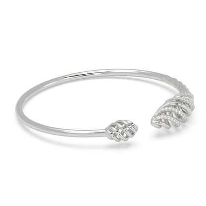 Leaf Tip Open Cuff Bangle