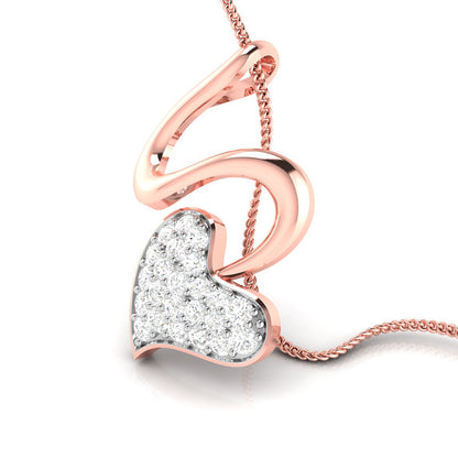 Ribbon Wrapped Heart Pendant