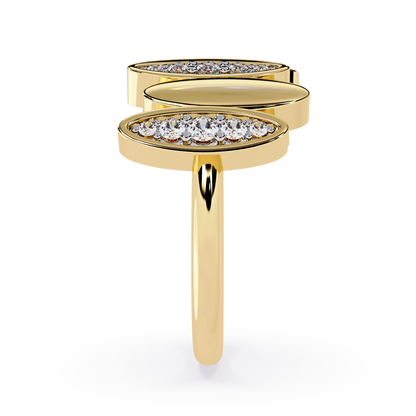 Fanned Bar Diamond Ring