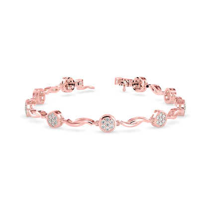 Swirl Station Diamond Bracelet