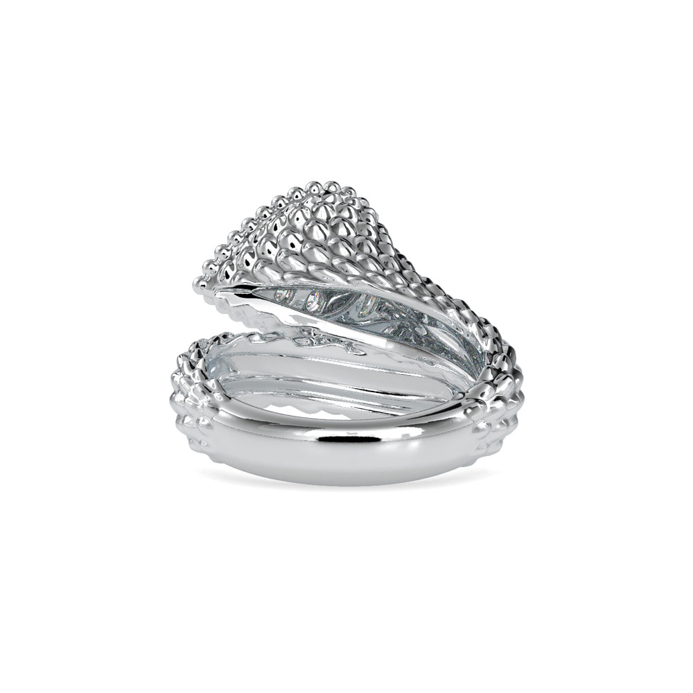 Beaded Bypass Cluster Ring