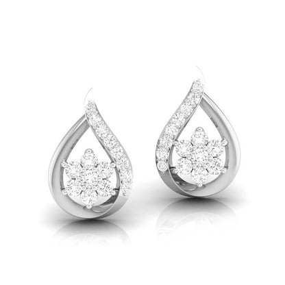 Teardrop Floral Swirl Earrings