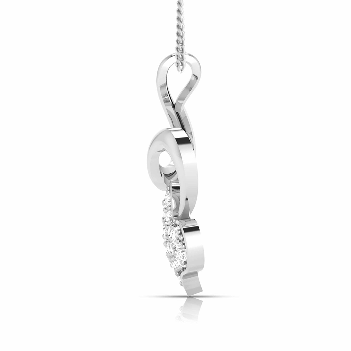 Ribbon Wrapped Heart Pendant