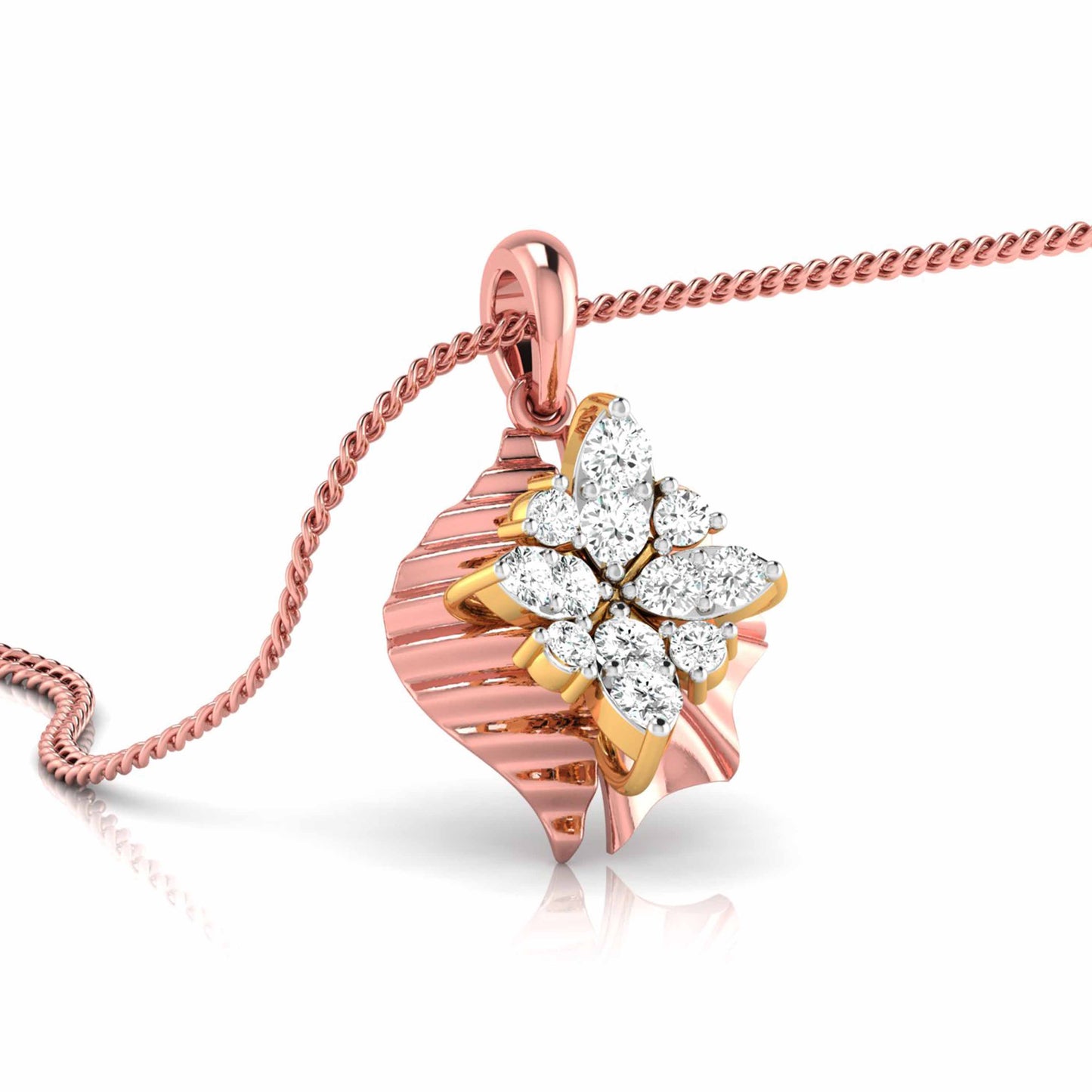 Fluted Kite Blossom Pendant