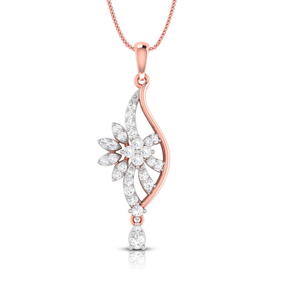 Floral Swirl Drop Pendant