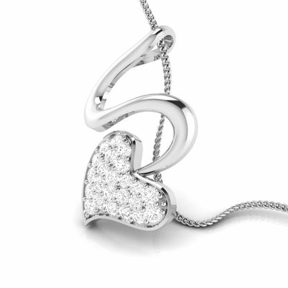 Ribbon Wrapped Heart Pendant