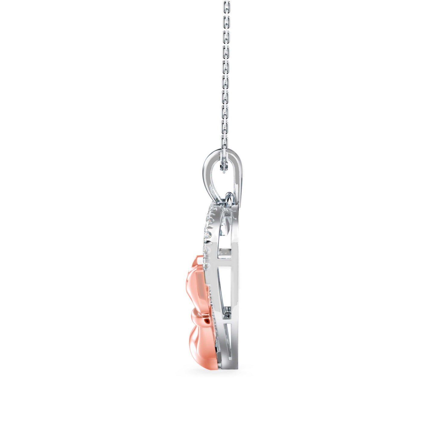 Kitten Heart Diamond Pendant