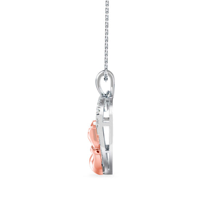 Kitten Heart Diamond Pendant