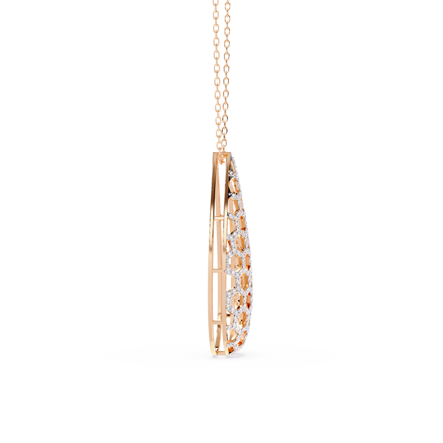 Honeycomb Teardrop Pendant