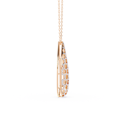 Honeycomb Teardrop Pendant