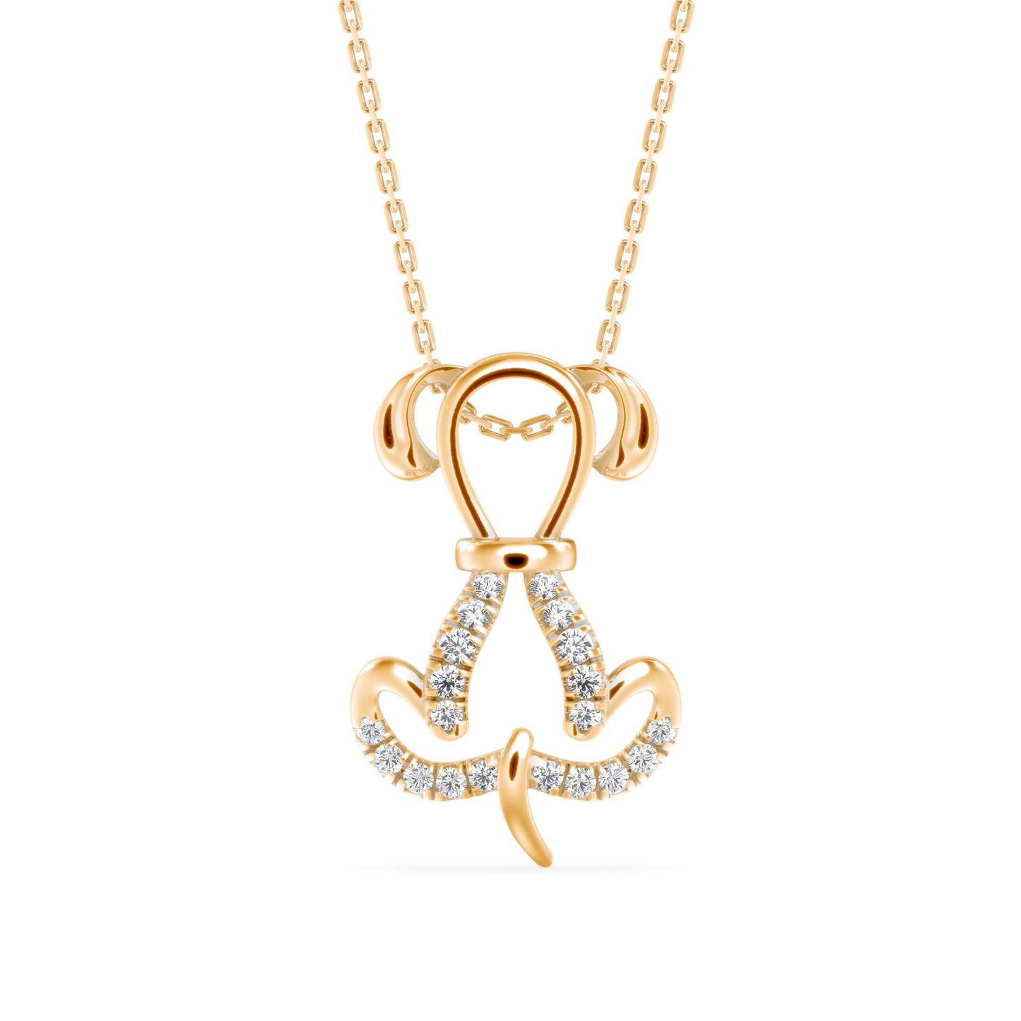 Swirl Ribbon Bow Pendant