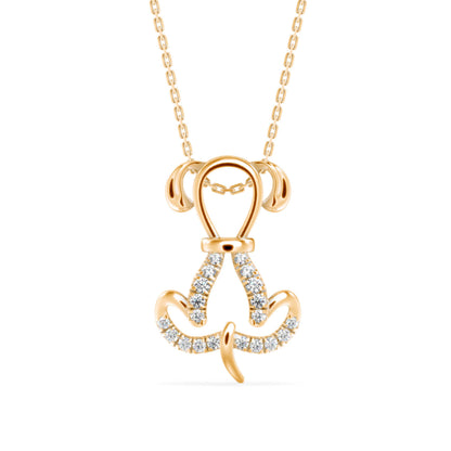 Swirl Ribbon Bow Pendant