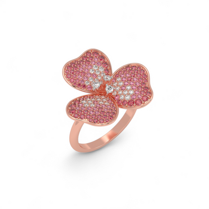 Pink Petal Blossom Ring